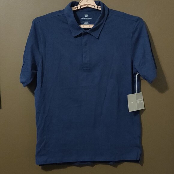 Mack Weldon Dry Knit Cotton Polo Blue NEW WITH TAGS SIZE XXL - Picture 1 of 5